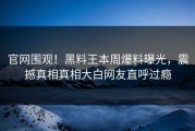 官网围观！黑料王本周爆料曝光，震撼真相真相大白网友直呼过瘾