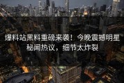 爆料站黑料重磅来袭！今晚震撼明星秘闻热议，细节太炸裂