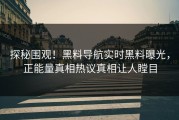 探秘围观！黑料导航实时黑料曝光，正能量真相热议真相让人瞠目