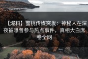 【爆料】蜜桃传媒突发：神秘人在深夜被曝曾参与热点事件，真相大白席卷全网