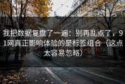 我把数据复盘了一遍：别再乱点了，91网真正影响体验的是标签组合（这点太容易忽略）