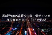 黑料导航吃瓜重磅来袭！最新热议网红秘闻真相大白，细节太炸裂