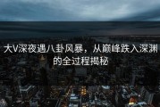 大V深夜遇八卦风暴，从巅峰跌入深渊的全过程揭秘