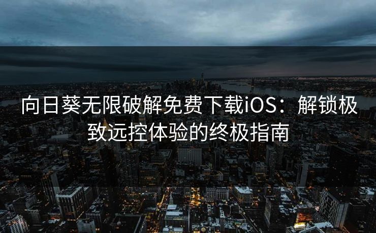 向日葵无限破解免费下载iOS：解锁极致远控体验的终极指南